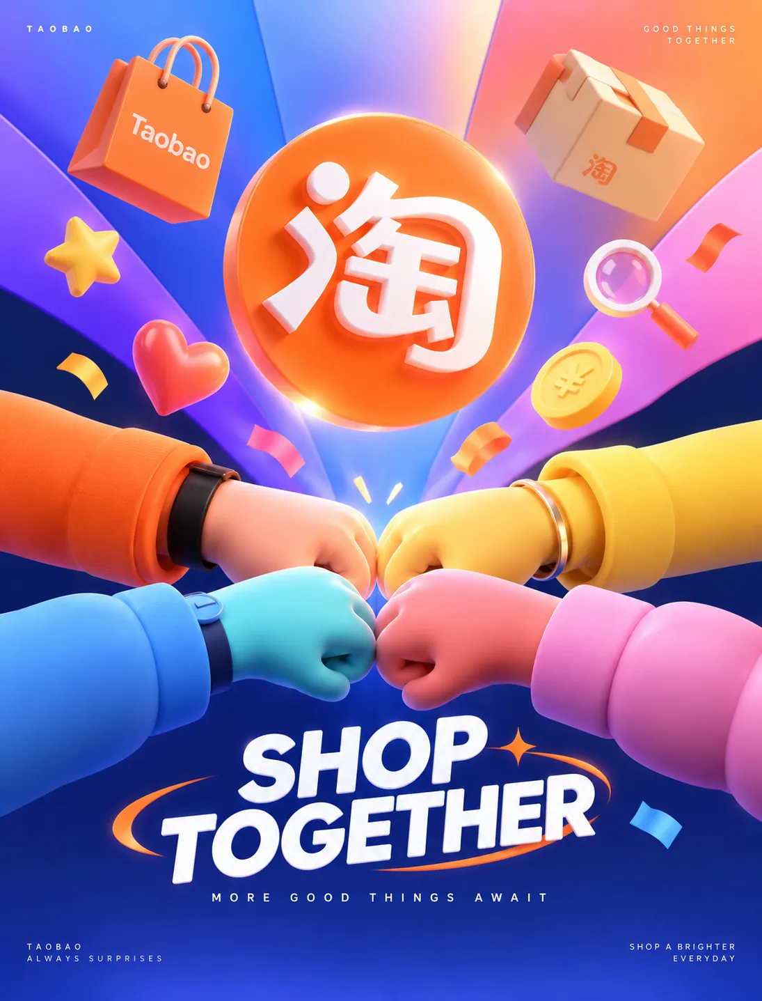 淘宝淘到一起活动视觉
